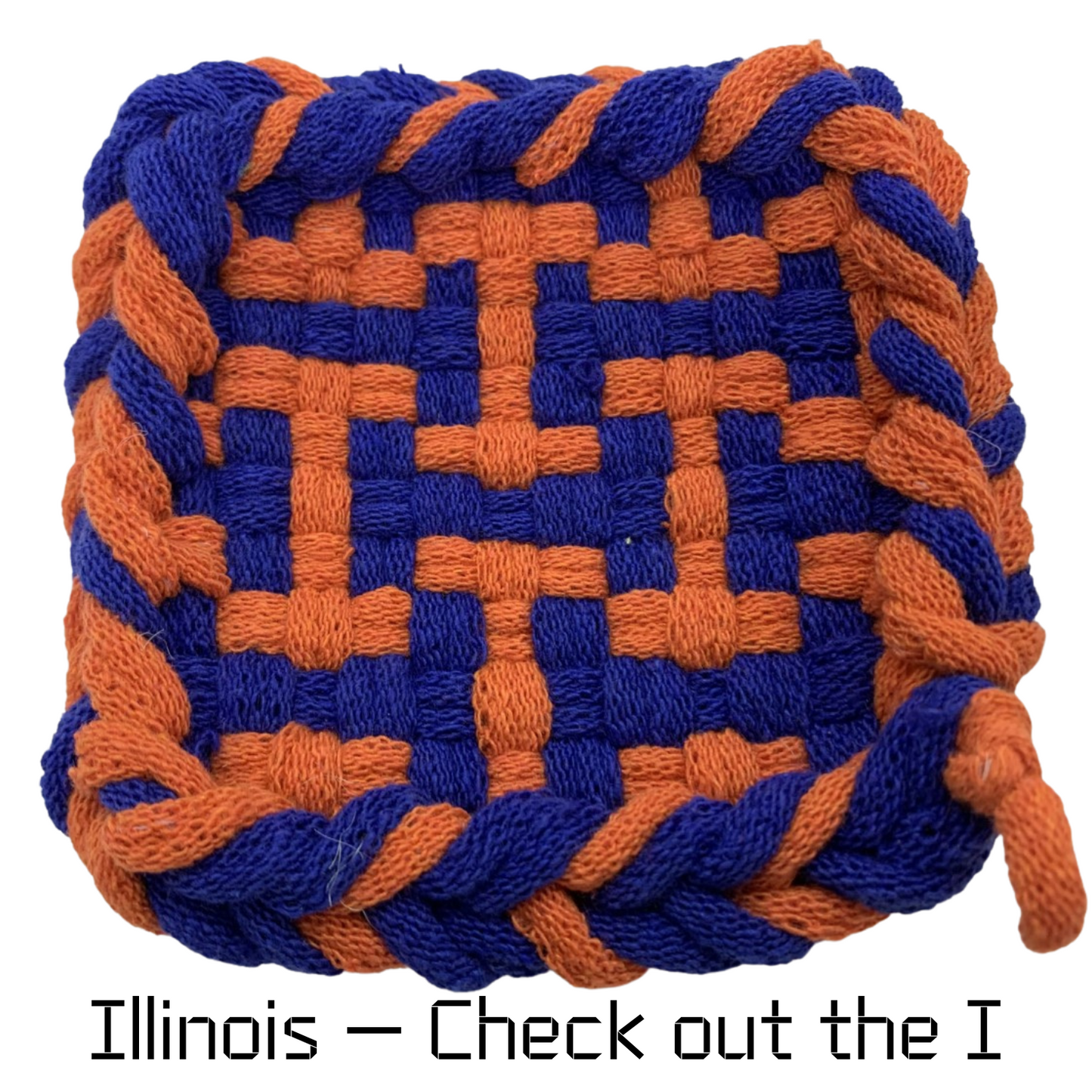 Illini Mug Rug Woven Coaster