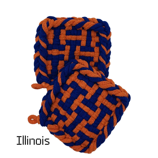 Illini Mug Rug Woven Coaster